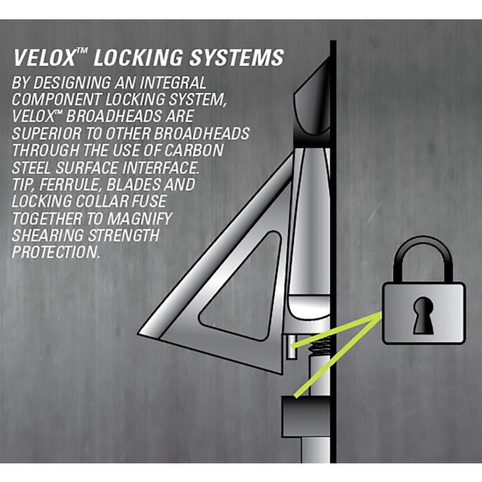 Velox Photon 3-Blade Broadheads, 3-Pack, 125 Grains, Red